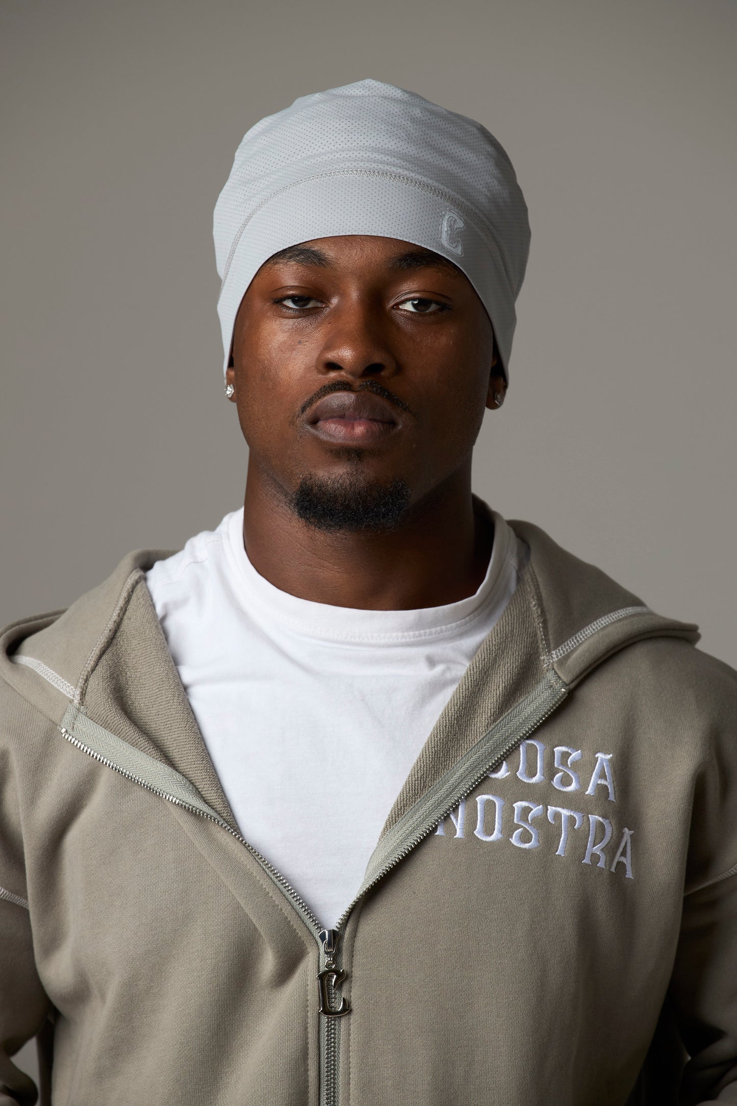 Cosa Nostra Skull Cap – Light Grey