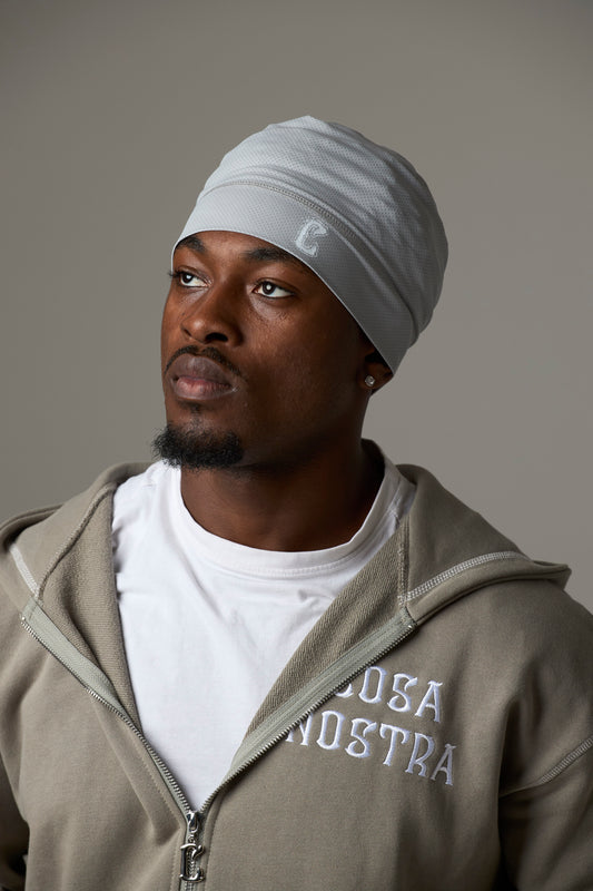 Cosa Nostra Skull Cap – Light Grey